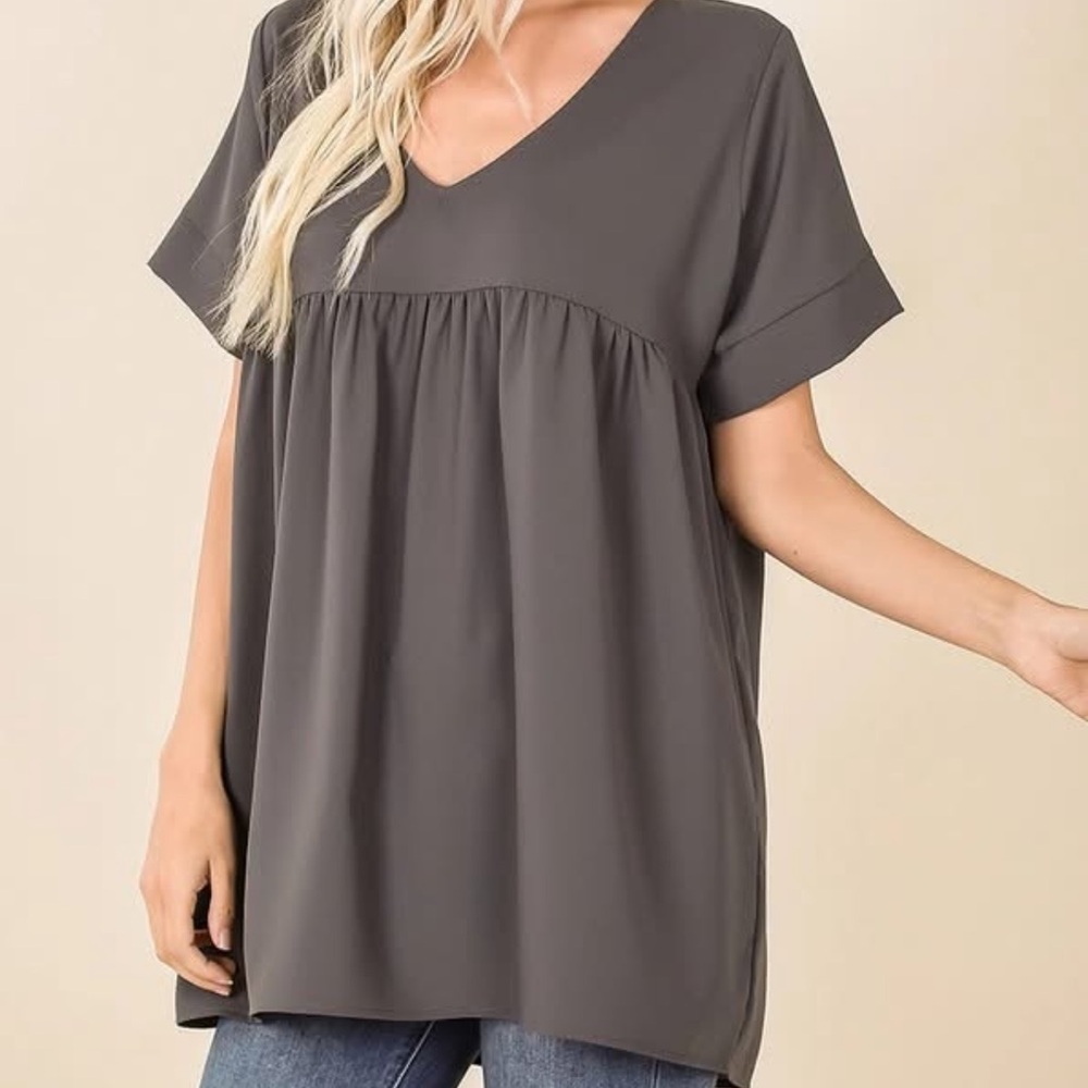 Ash Grey Zenana Top